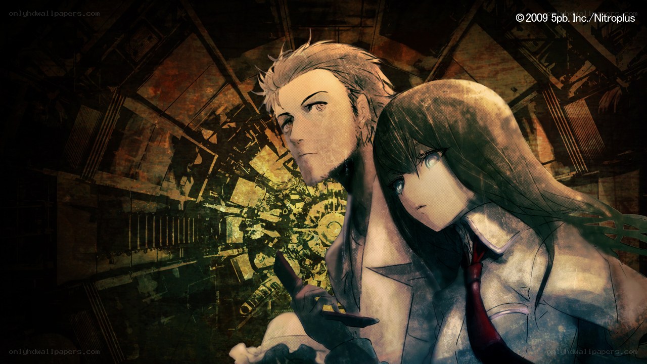 anime characters in a mechanical setting