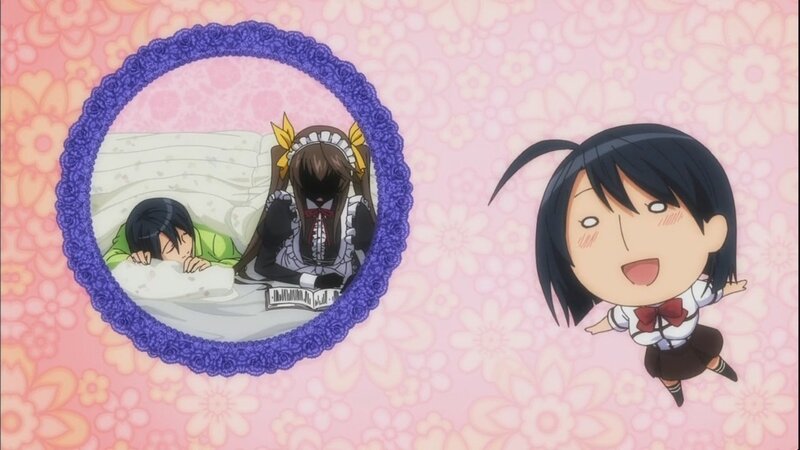 anime characters in a mirror
