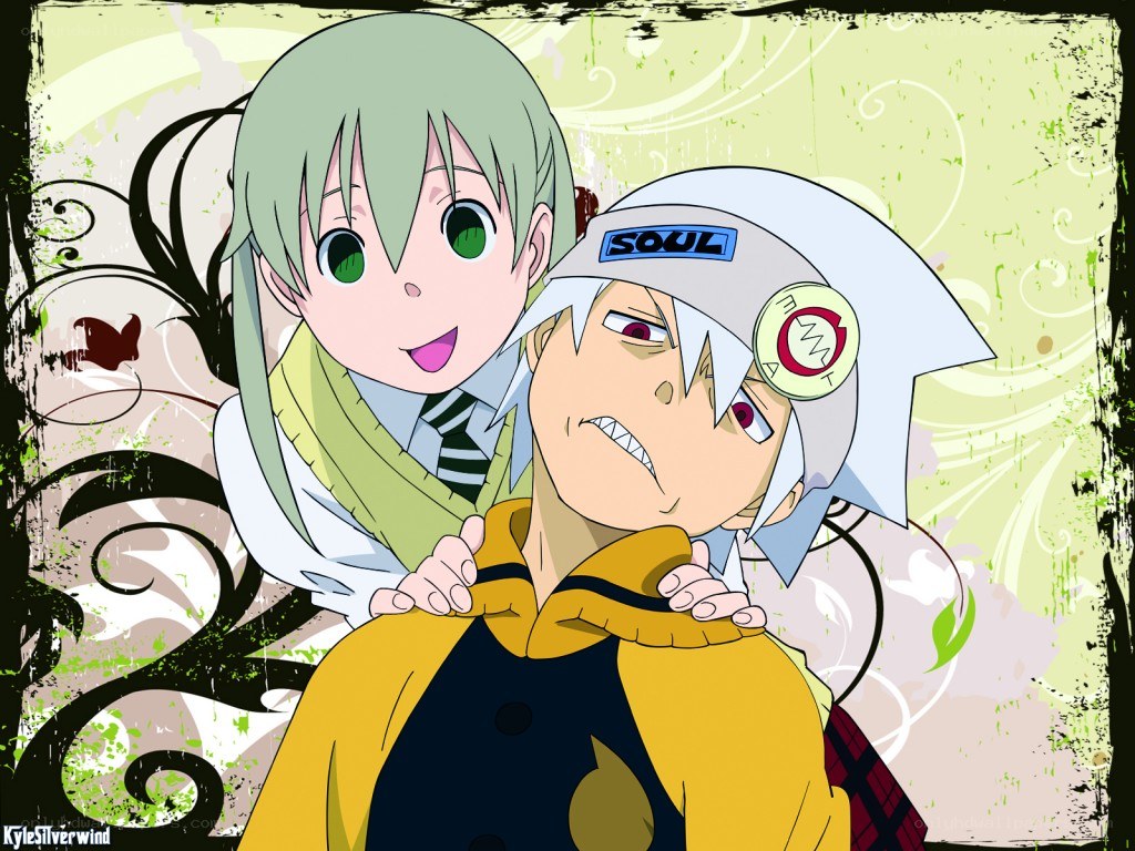 Anime characters in a playful pose