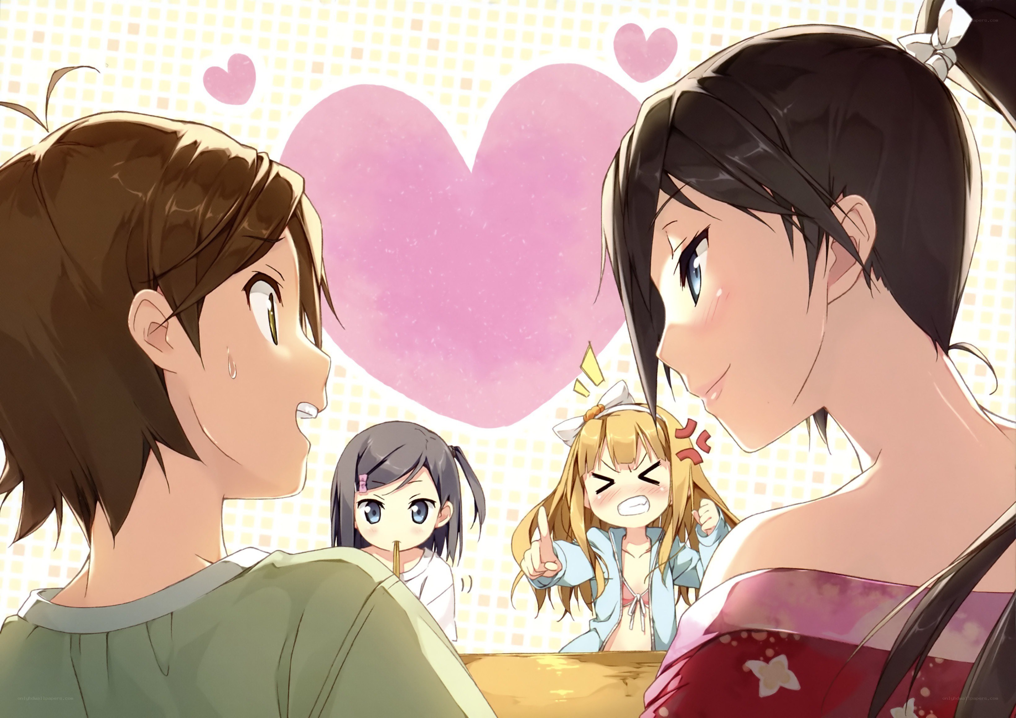 Anime characters in a romantic scene