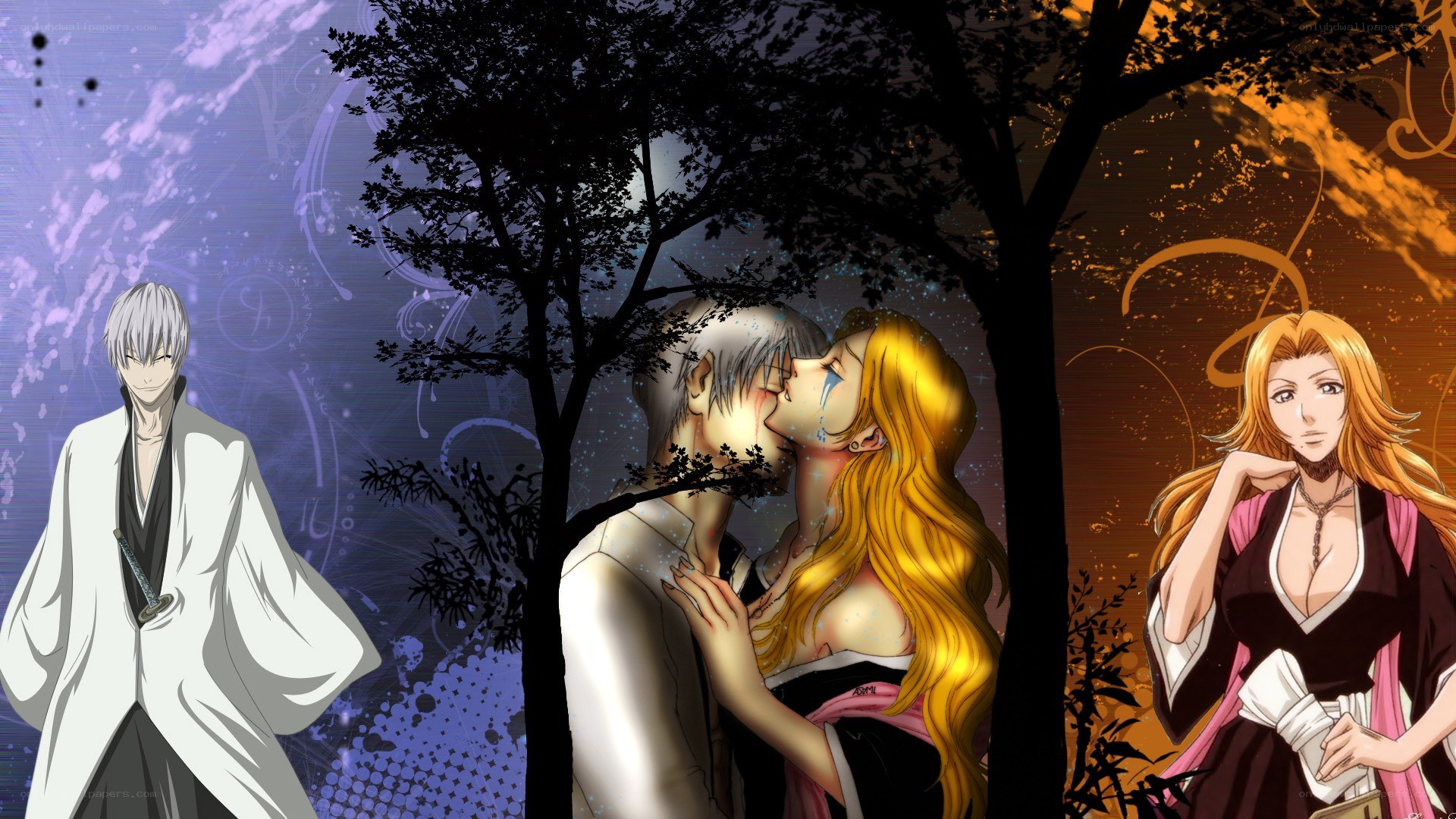 anime characters in a romantic scene