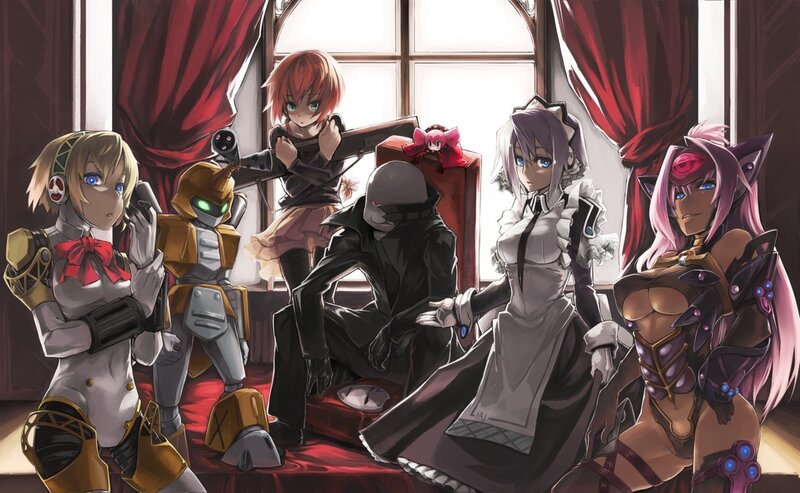 anime characters in a room