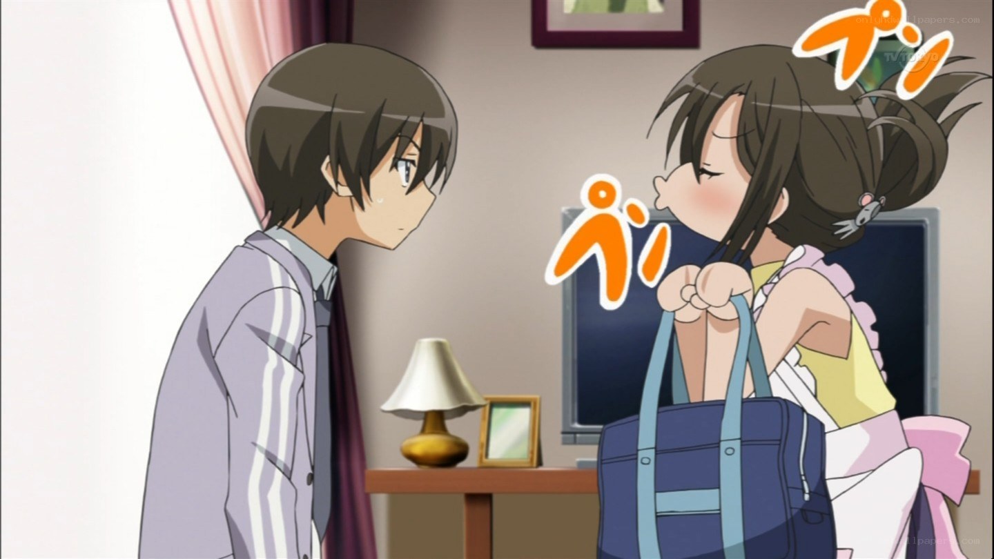 Anime characters in a room