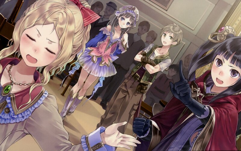 anime characters in a room