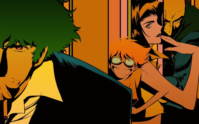 Anime Characters in a Room — Black, Dramatic