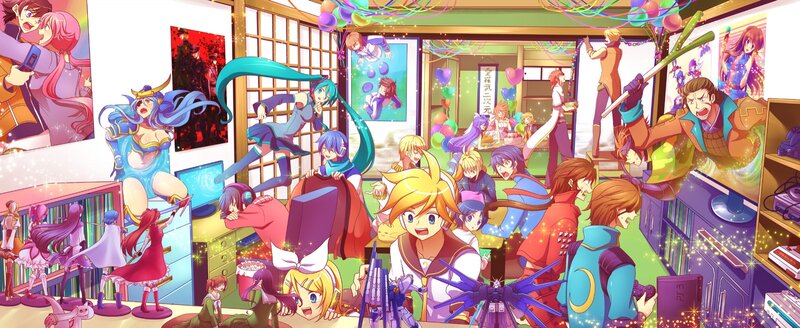 Anime Characters in a Room — Blue, Chaotic