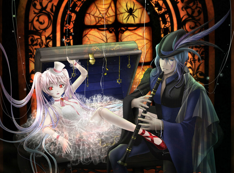 Anime Characters in a Room — Blue, Dramatic