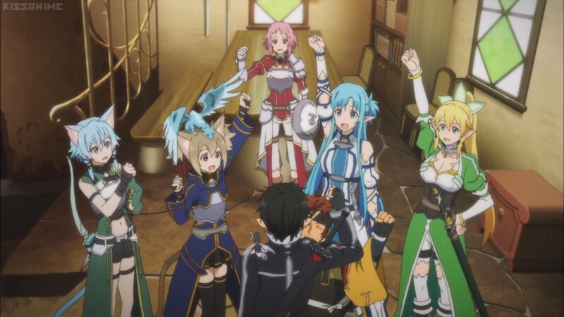 Anime Characters in a Room — Blue, Energetic