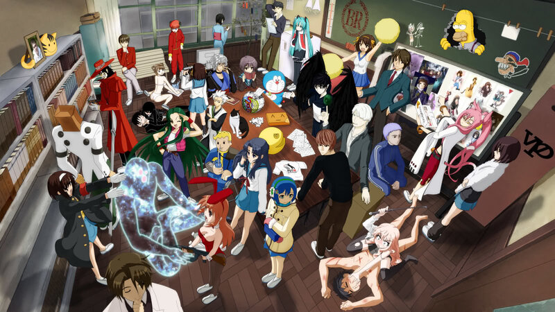 Anime Characters in a Room — Blue