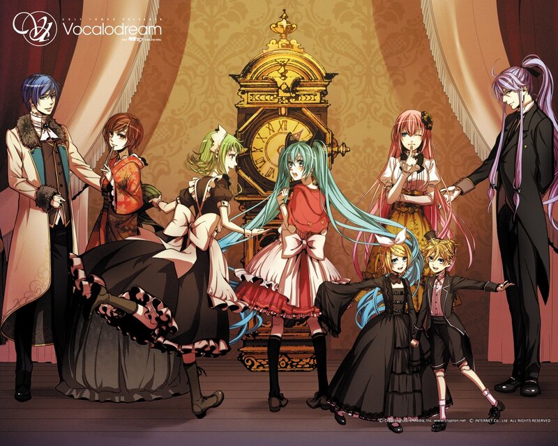 Anime Characters in a Room — Brown, Dramatic, Clock