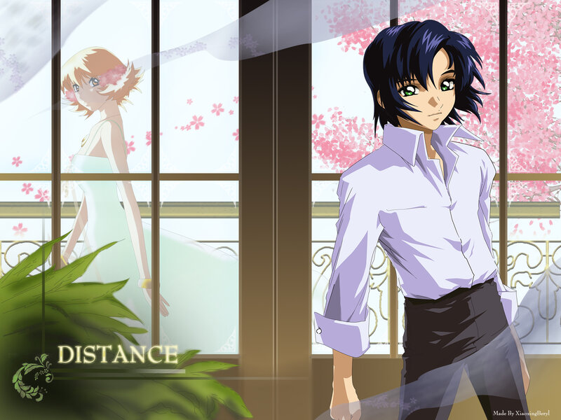Anime Characters in a Room — Purple, Serene