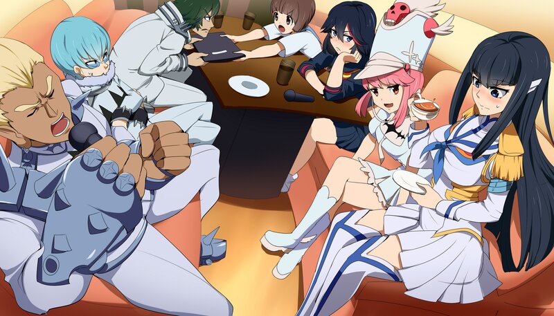 Anime Characters in a Room — White, Relaxed