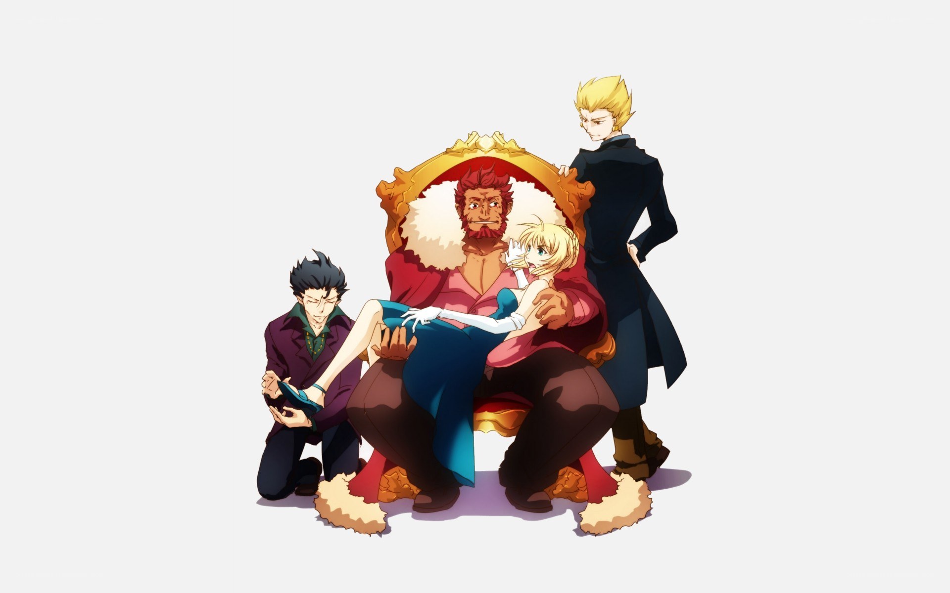 anime characters in a scene