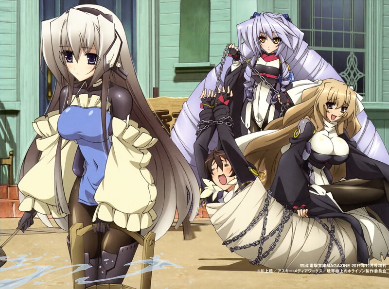 Anime Characters in a Scene — White