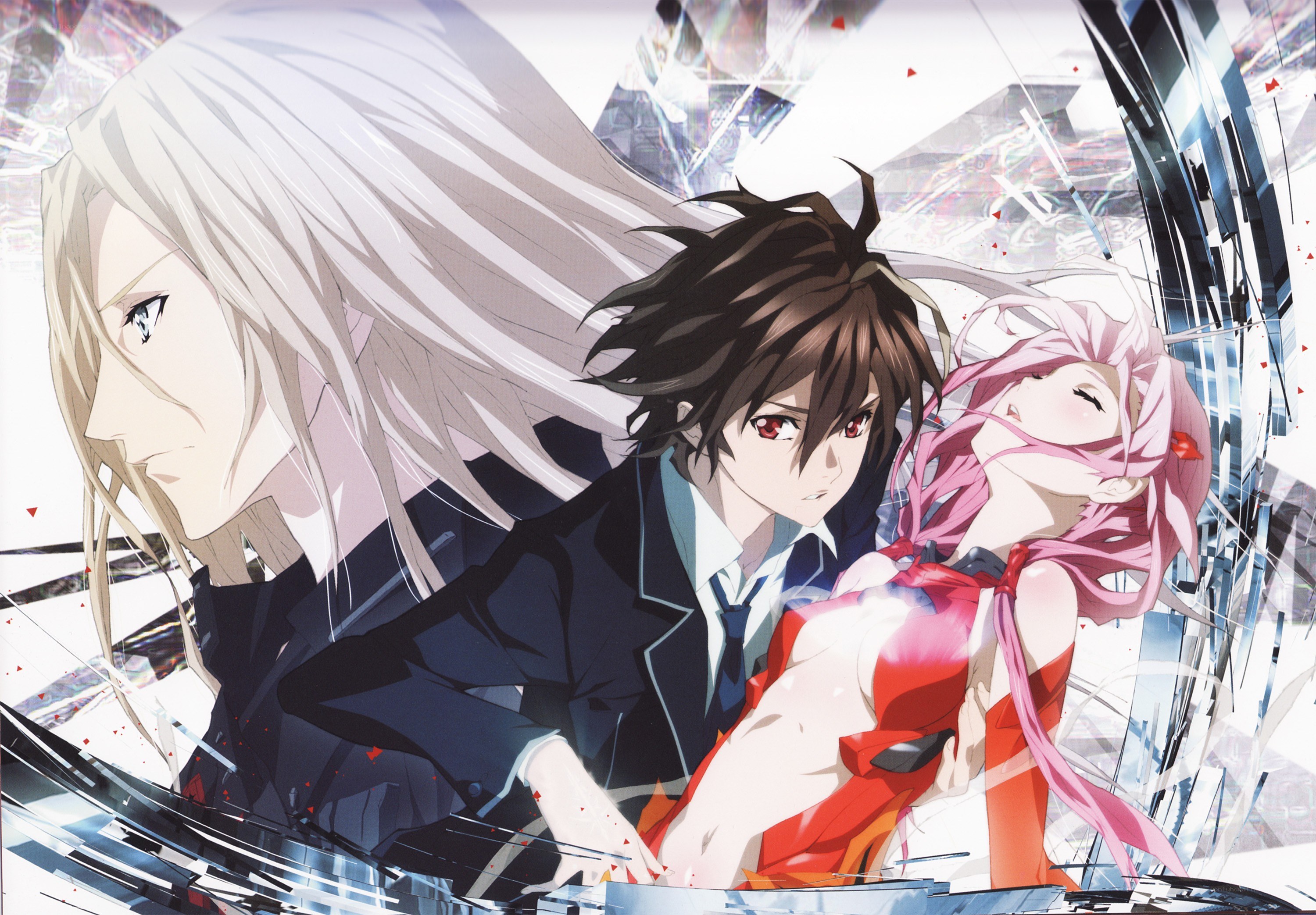 Anime characters in a shattered scene