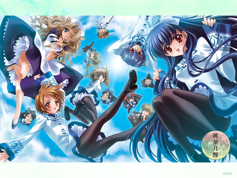anime characters in a sky scene