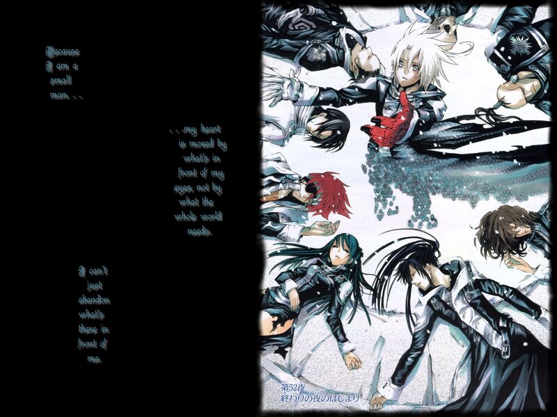 Anime characters in a snowy battle