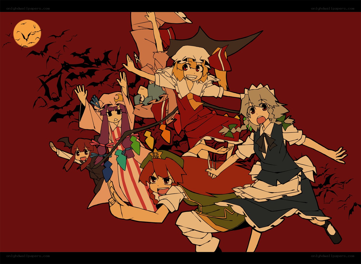 anime characters in a spooky scene