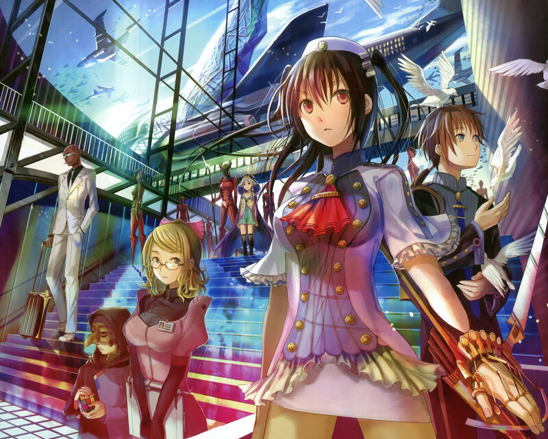 Anime Characters in a Station