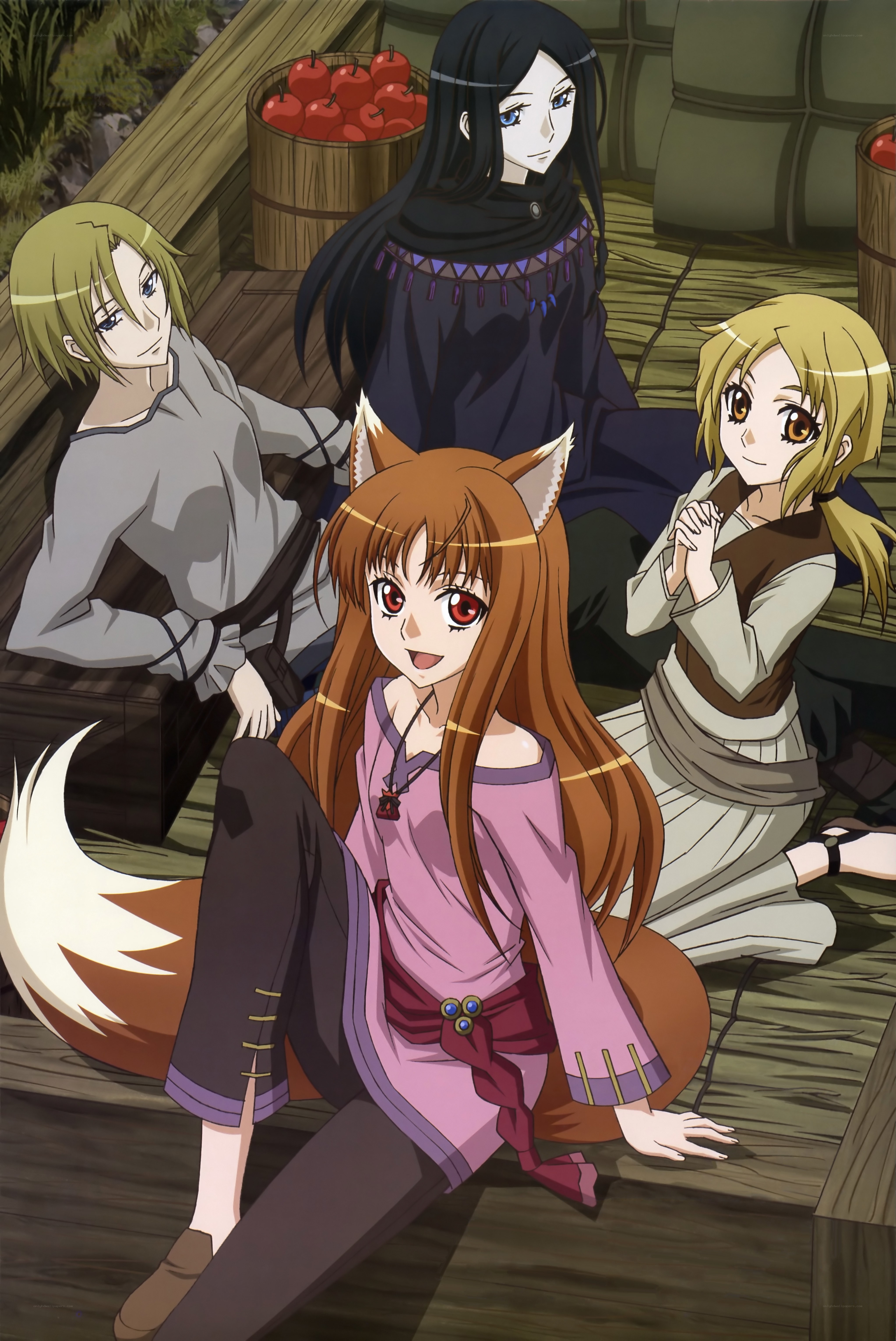 anime characters in a tavern