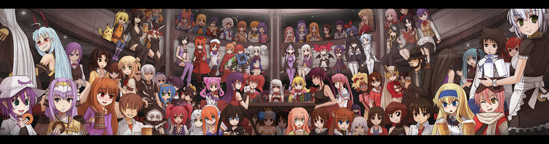 Anime Characters in a Tavern — Purple