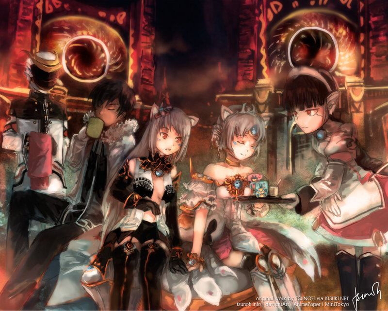 Anime Characters in a Tavern — Red