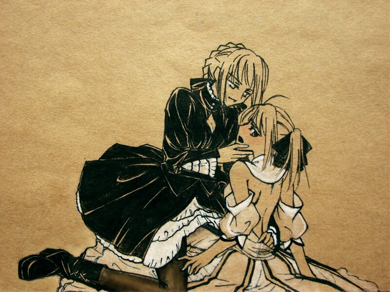 anime characters in a tense moment