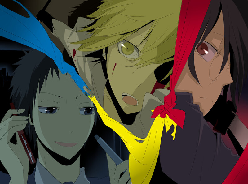 Anime characters in a tense scene