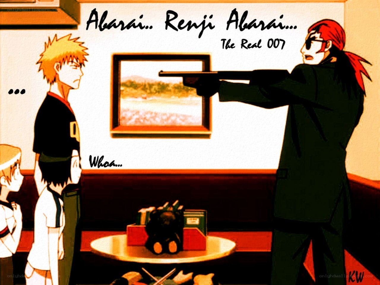 Anime characters in a tense scene