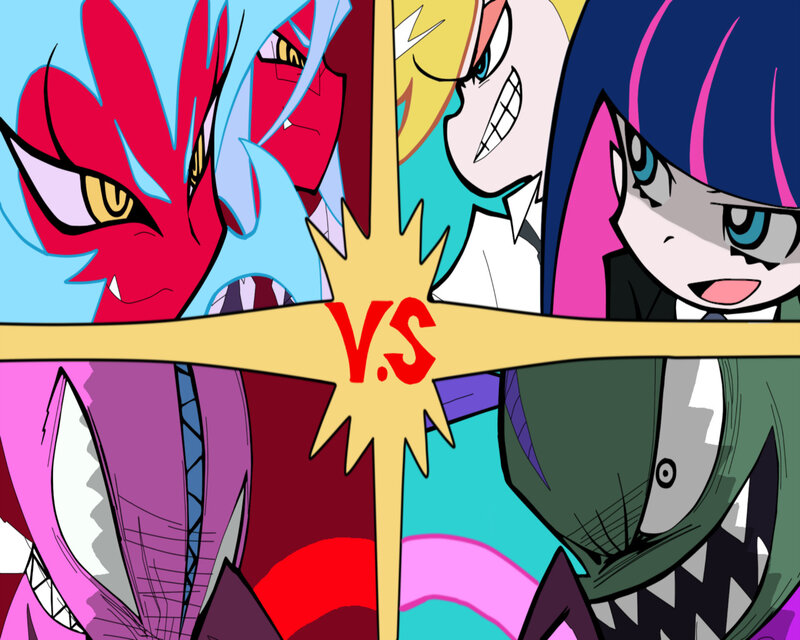 Anime characters in a vs battle