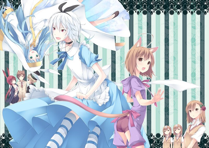 anime characters in a whimsical scene