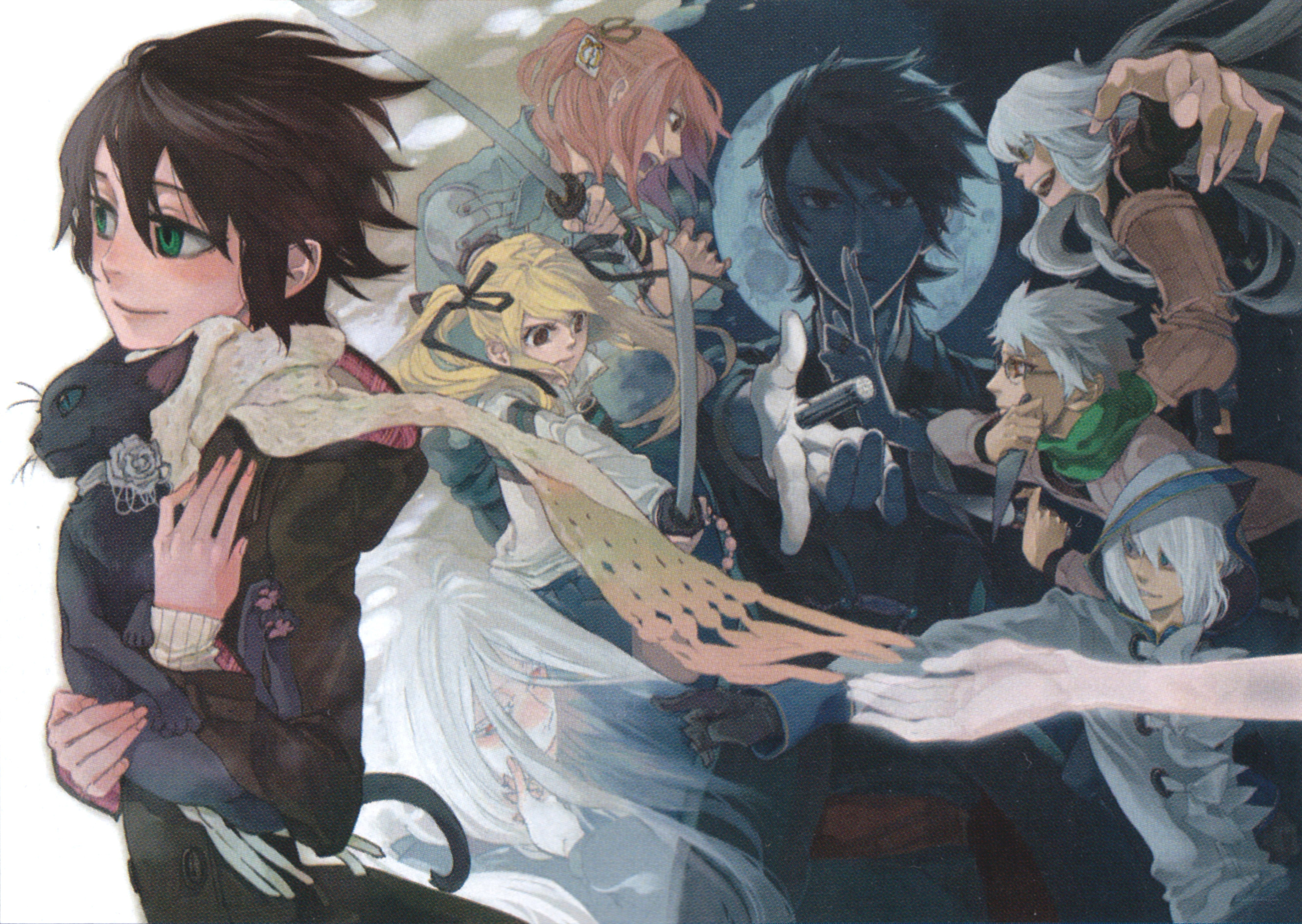 anime characters in action