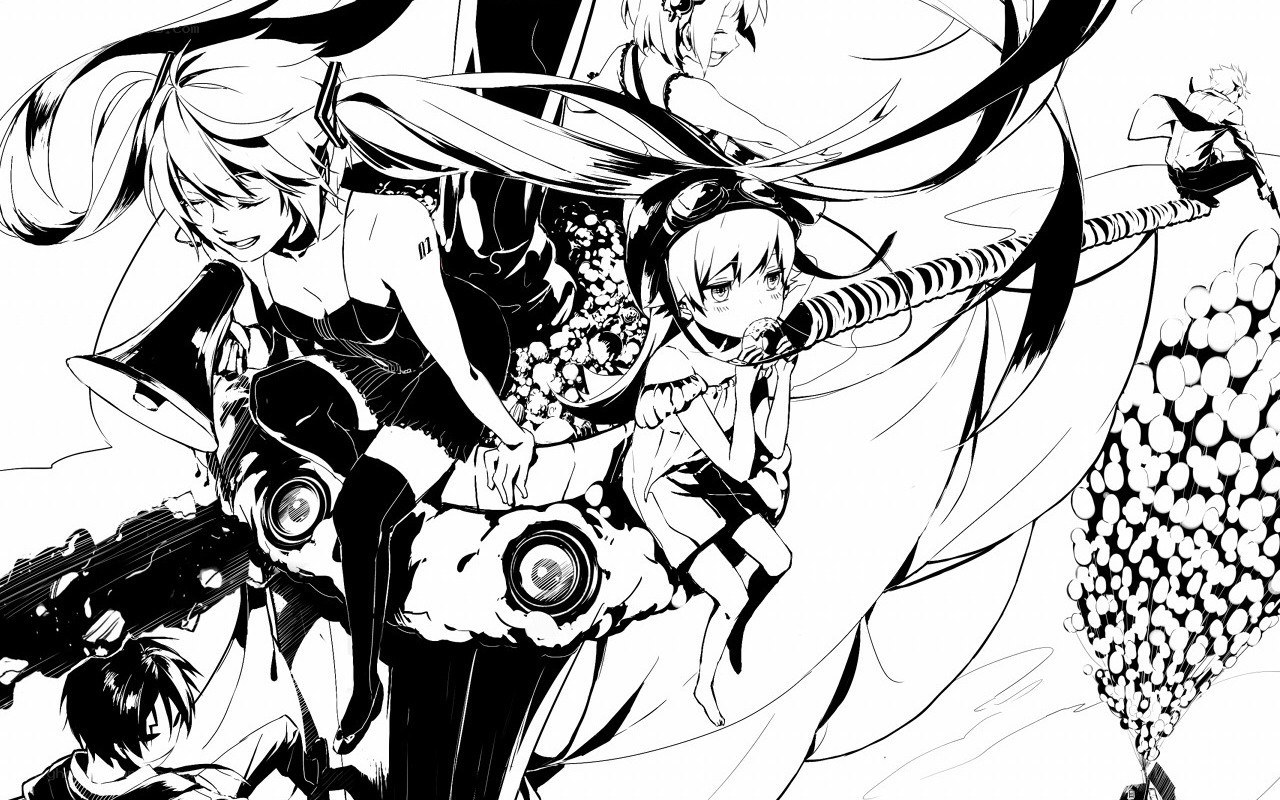 anime characters in action