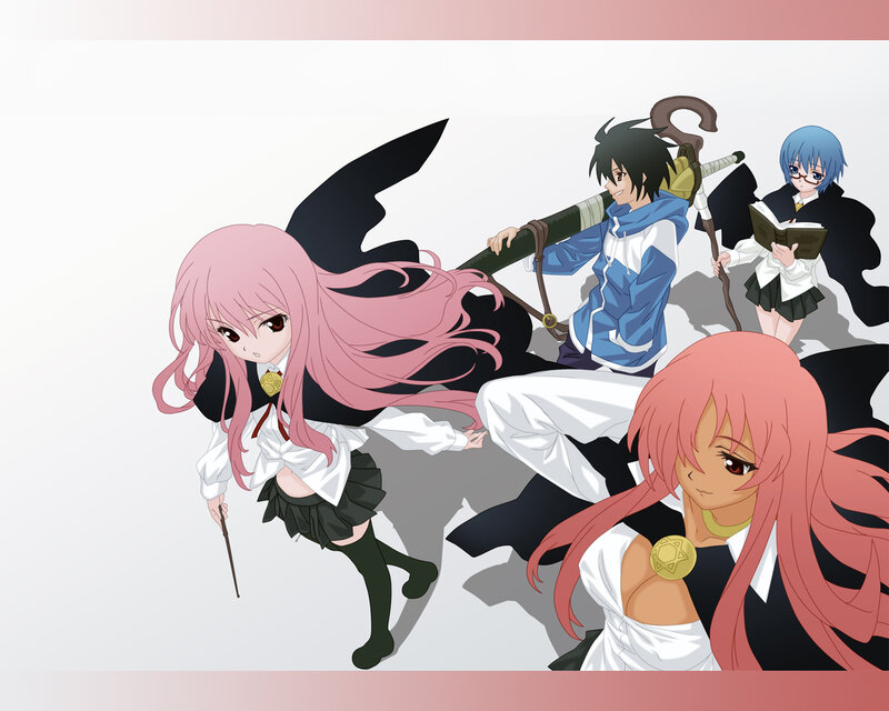 anime characters in action