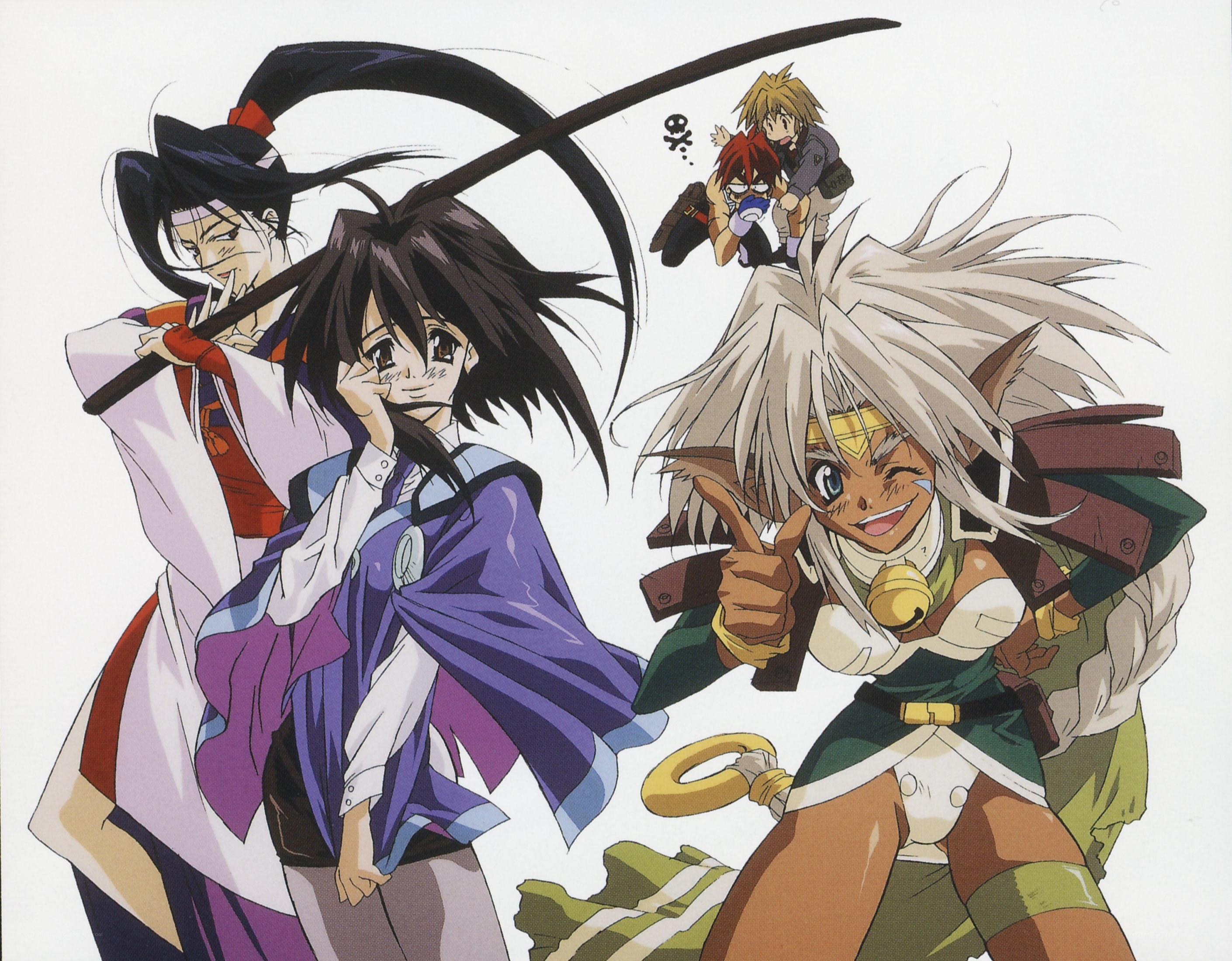 Anime characters in action