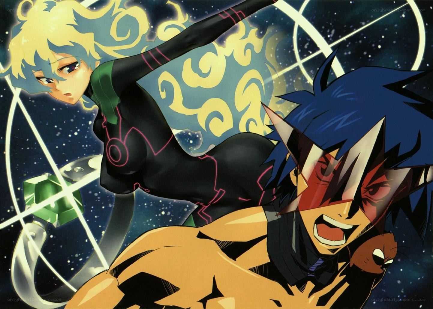 Anime characters in action