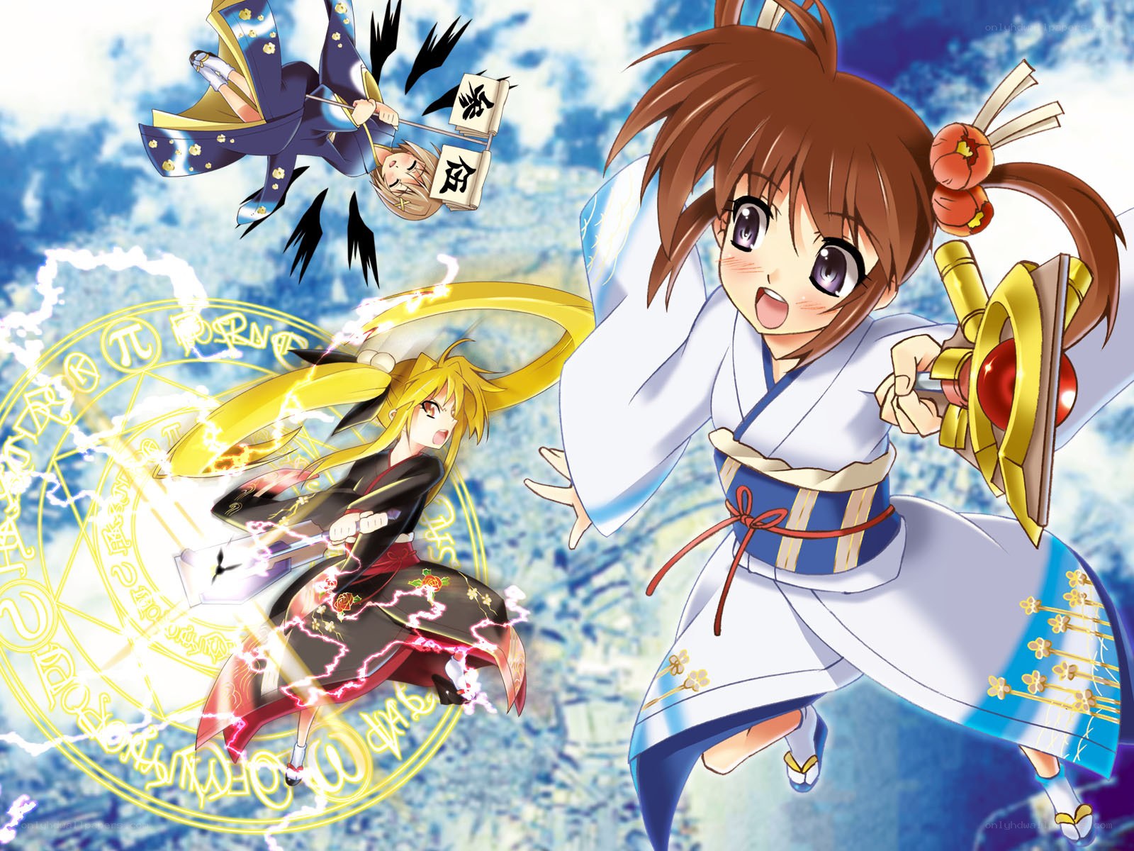Anime characters in action