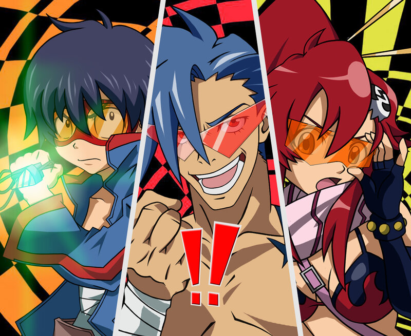 anime characters in action