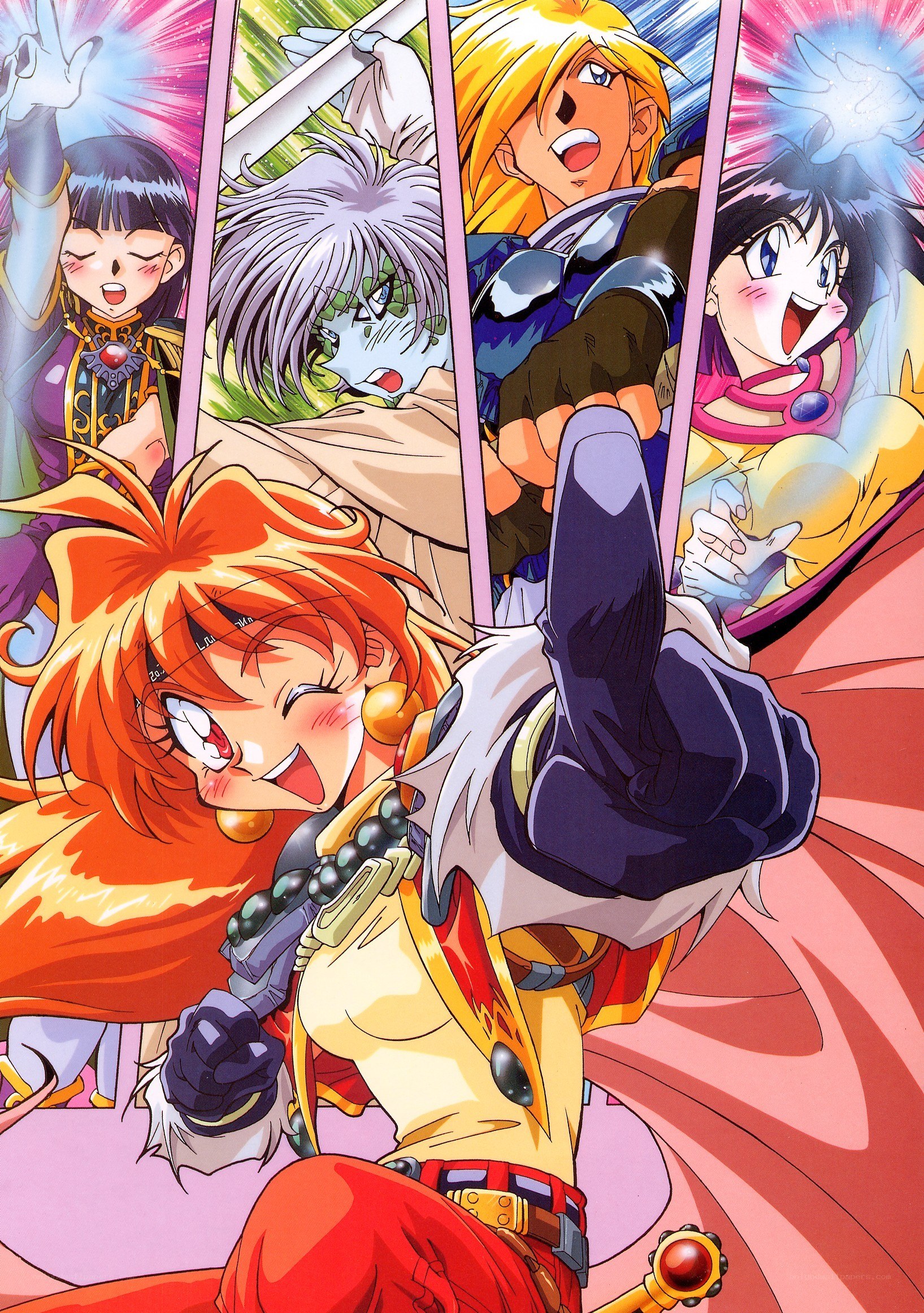 anime characters in action