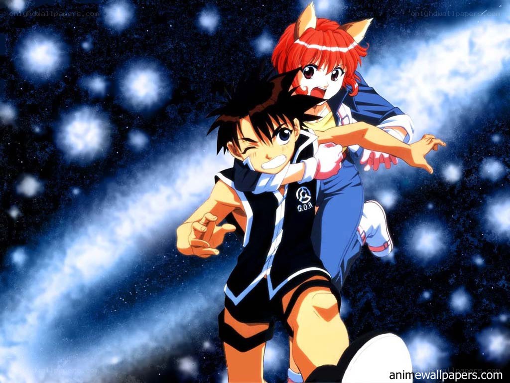 Anime characters in action