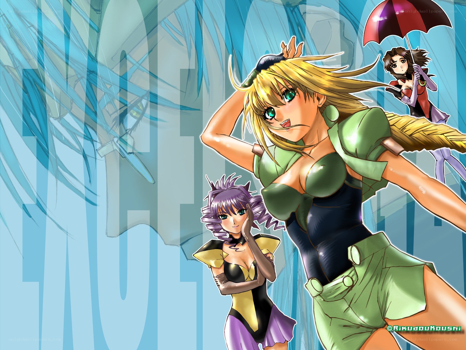 anime characters in action