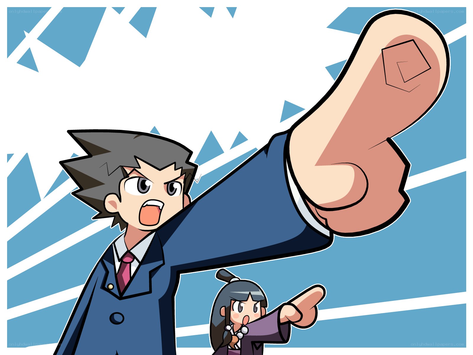 anime characters in action
