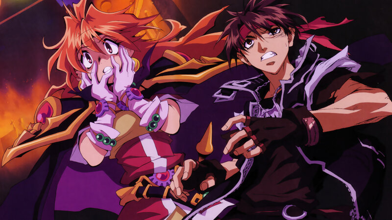 anime characters in action