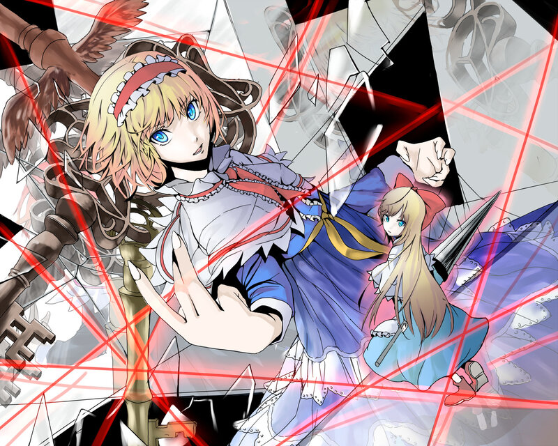 Anime characters in action