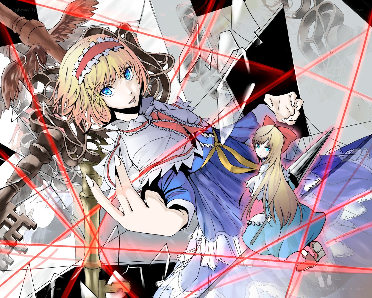Anime characters in action