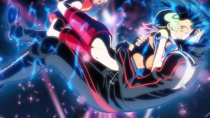 anime characters in action