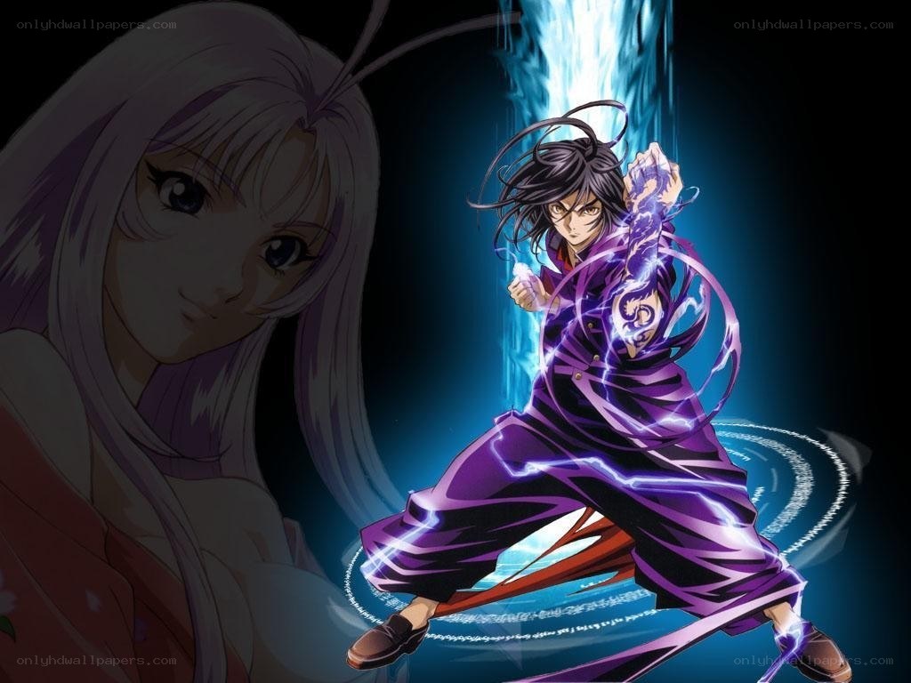 Anime characters in action