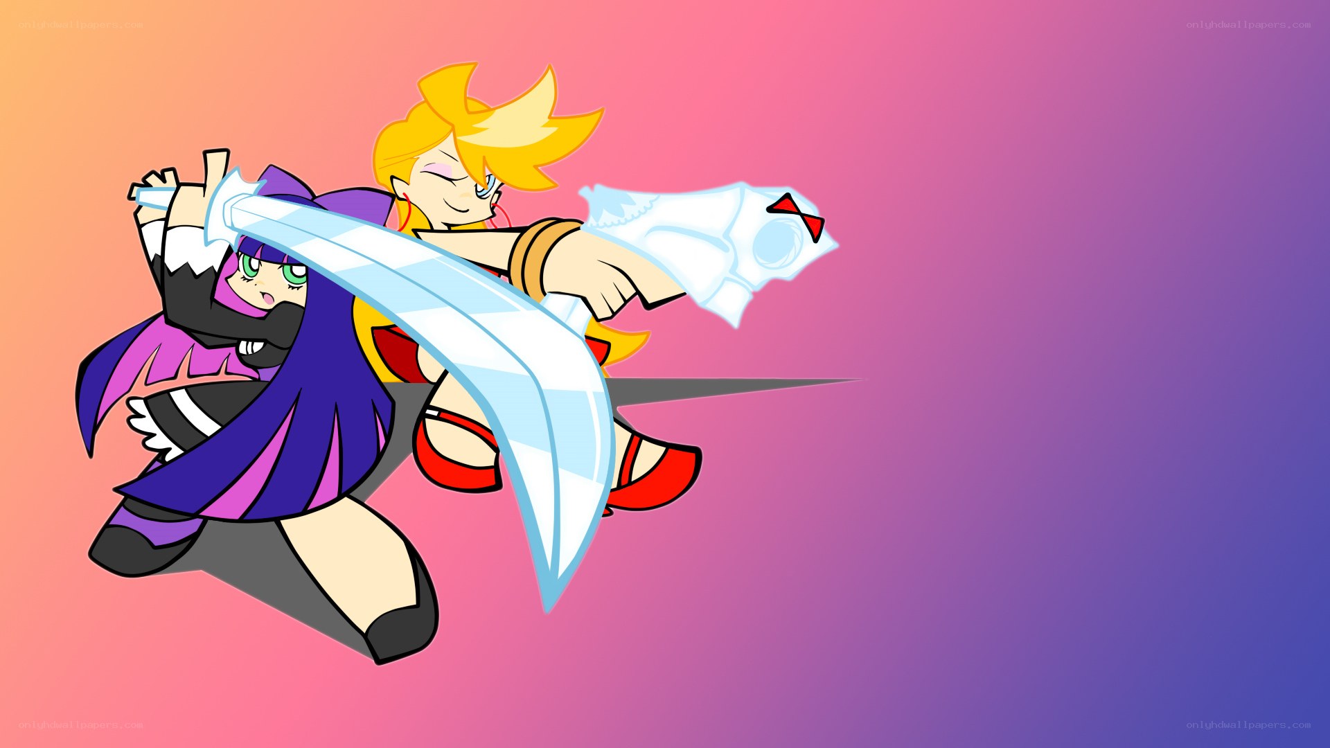 anime characters in action