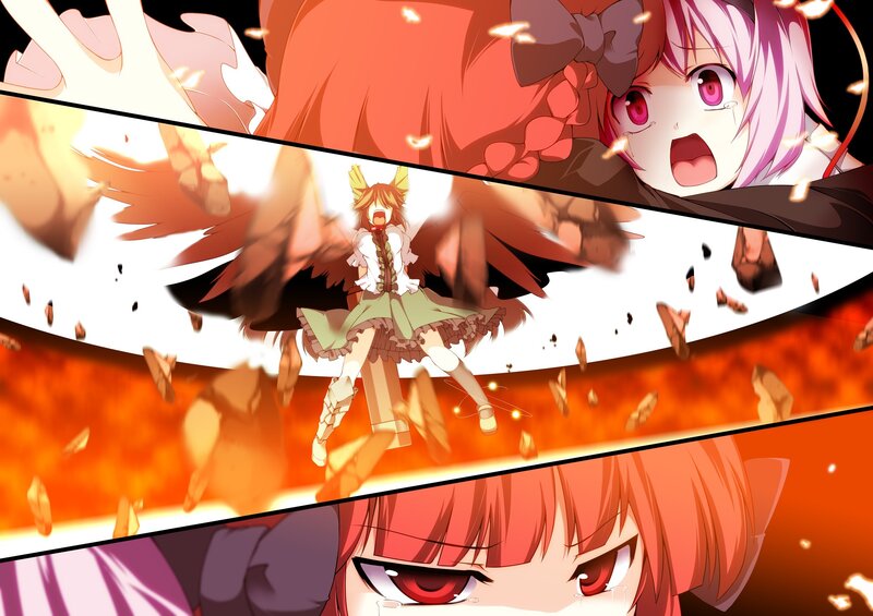 Anime characters in action