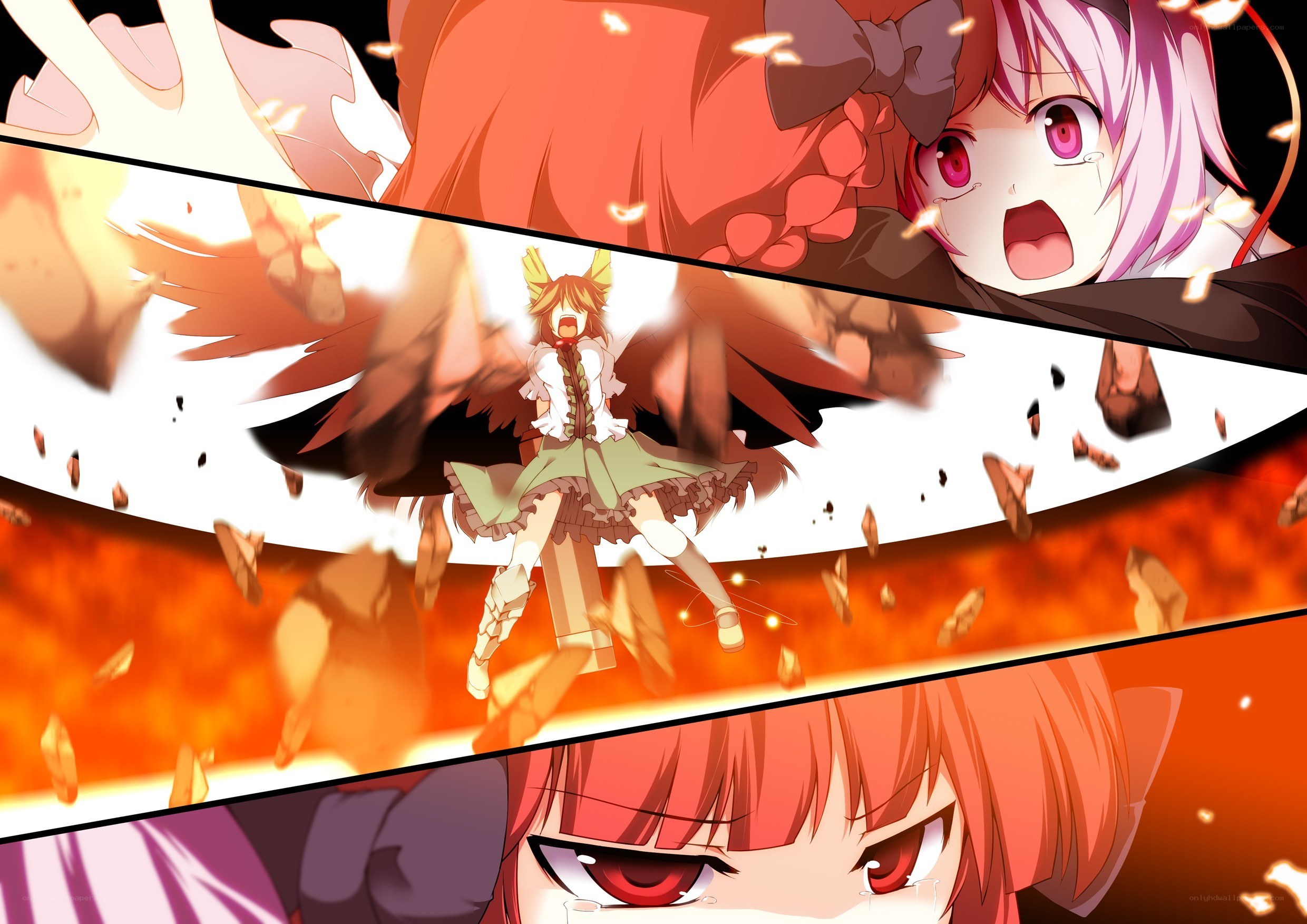 Anime characters in action